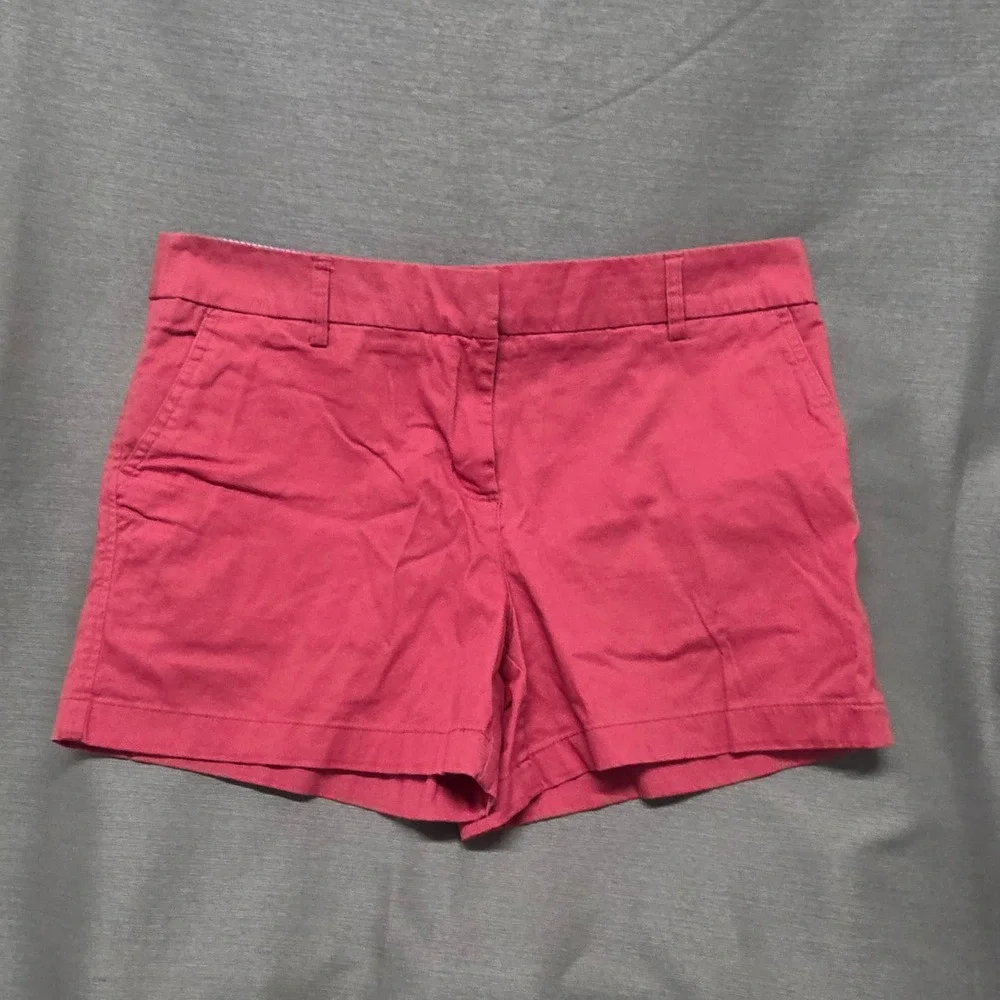 British Khaki Womens Chino Shorts Pink Size 10 Preppy Cotton Twill Casual Summer